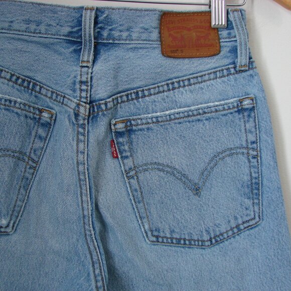 Levi's 501 Original Jeans Ankle Distressed Light Wash Button Front 25 - Picture 12 of 13